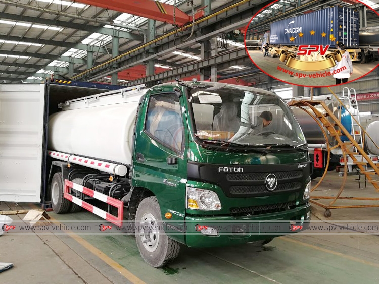 10,000 litres Fuel Tank Truck FOTON - Loading into Container 10,000 litres Fuel Tank Truck FOTON - Loading into Container